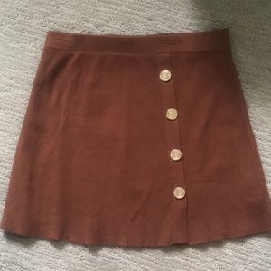 Zara knit brown skit with buttons